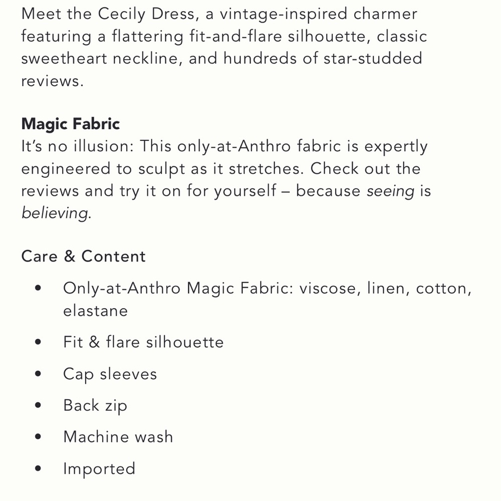 *Anthropologie The Cecily Fit & Flare Sweetheart Dress by Maeve - Picture 5 of 5
